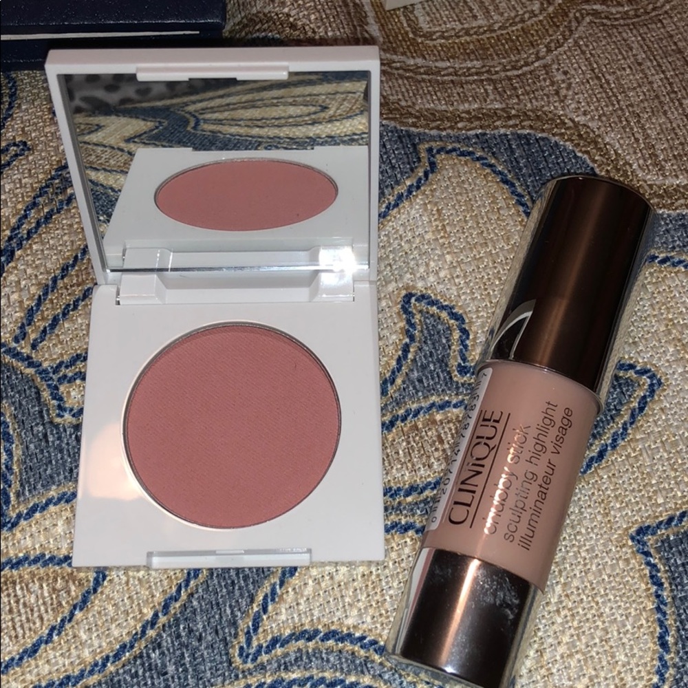 Clinique new blush and used chubby stick.